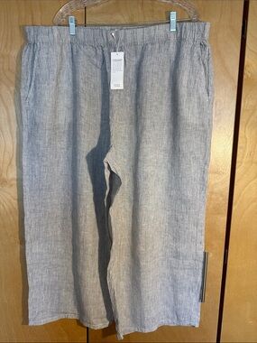 Eileen Fisher Organic Linen Elastic Waist Pants